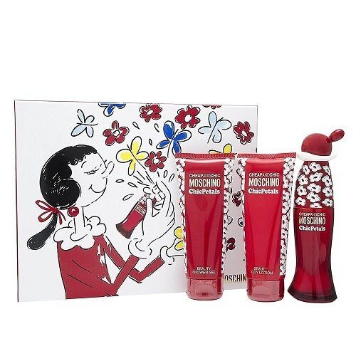 Moschino Moschino Cheap and Chic Chic Petals Gift Set 50ml EDT and 100ml Body Lotion and 100ml Shower Gel