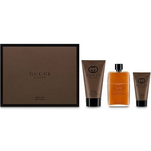 Gucci Gucci Guilty Absolute Gift Set 90ml EDP and 50ml Aftershave Balm and 150ml Shower Gel