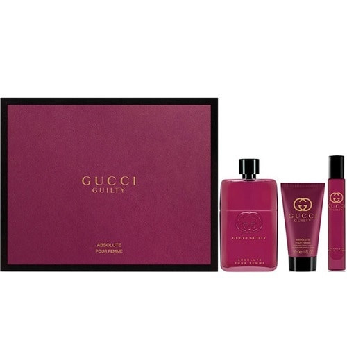 Gucci Gucci Guilty Absolute Pour Femme Gift Set 90ml EDP and 50ml Body Lotion and 7.4ml Rollerball