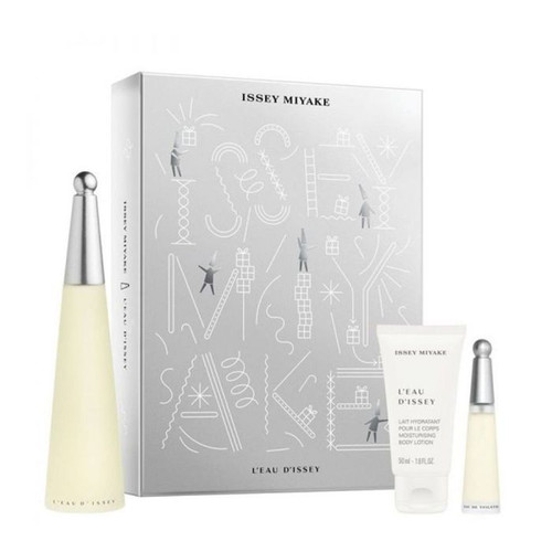 Issey Miyake L'eau d'Issey Gift Set 100ml EDT & 50ml Body Lotion & 10ml EDT Purse Spray - Christmas Edition
