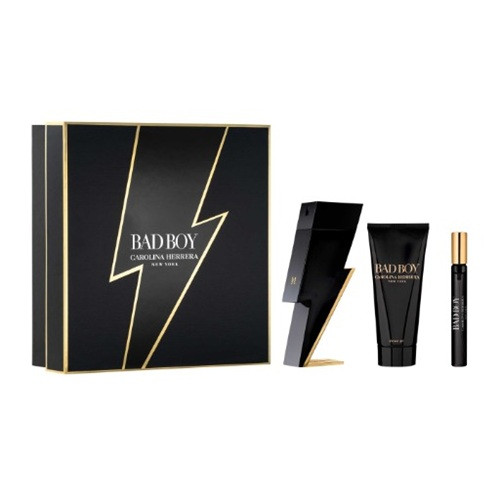 Carolina Herrera Bad Boy Gift Set 100ml EDT & 100ml Shower Gel & 10ml EDT