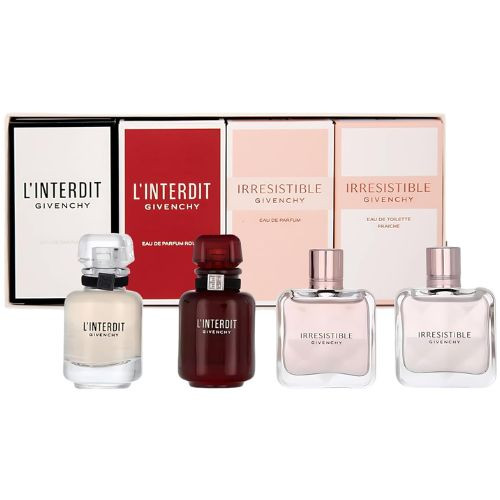 Givenchy Miniatures Gift Set 10ml L'Interdit EDP & 10ml L'Interdit Rouge EDP & 8ml Irresistible EDP & 8ml Irresistible Rose Velvet EDP