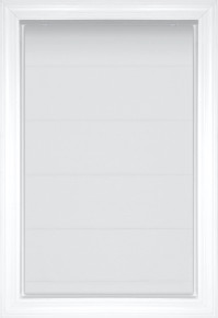 Pure White York Flat Solid and Textured Roman Shades