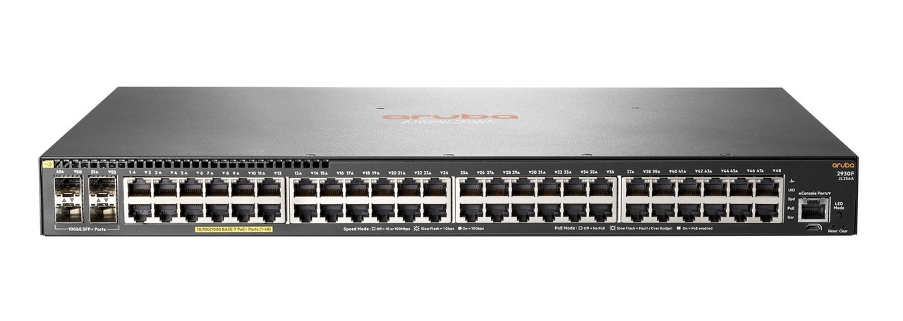 HPE Aruba 2930F 48G PoE+ 4SFP 740W Switch - 48 Ports - Manageable