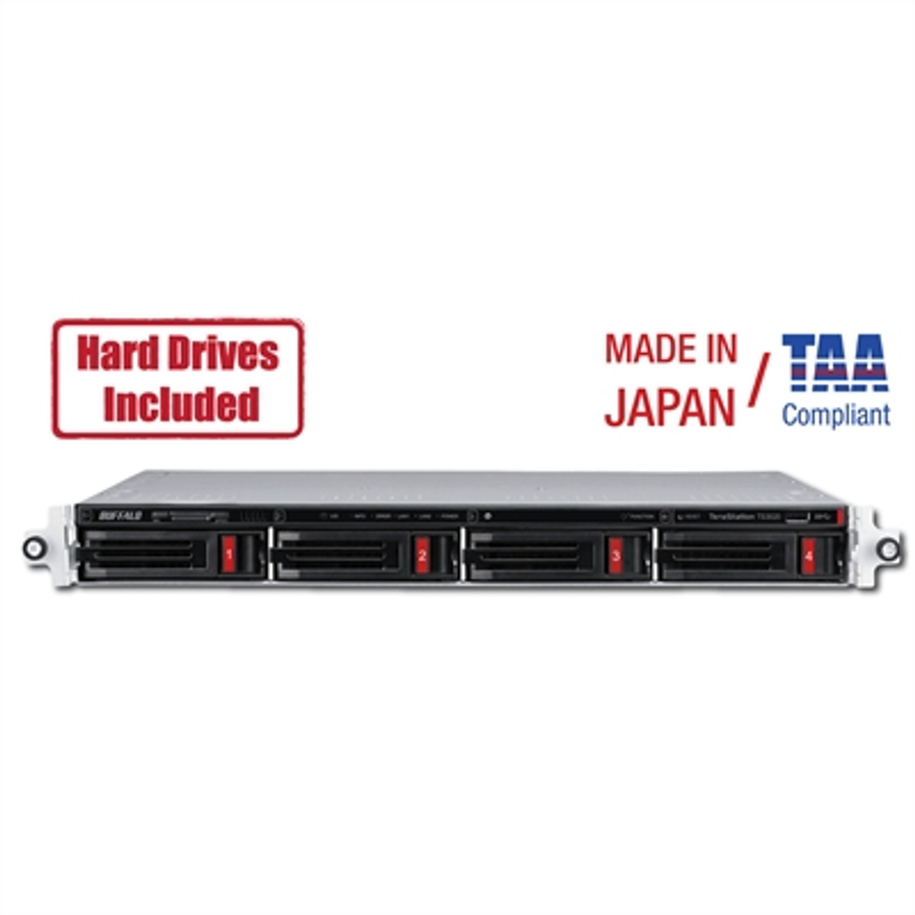 Buffalo TeraStation 3420RN Rackmount 16TB NAS Hard Drives Included (4 x  4TB, 4 Bay)