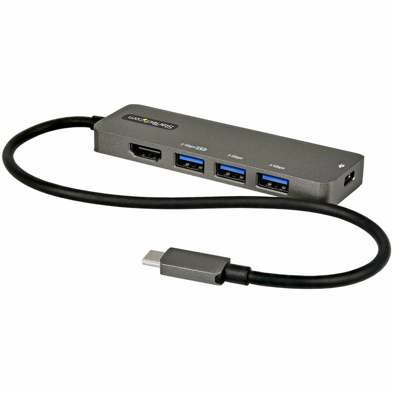 StarTech.com USB C Multiport Adapter, USB-C to HDMI 4K 60Hz (HDR10), 100W  PD Pass-Through, 4xUSB 3.0, USB Type-C Mini Dock, 12 Long Cable