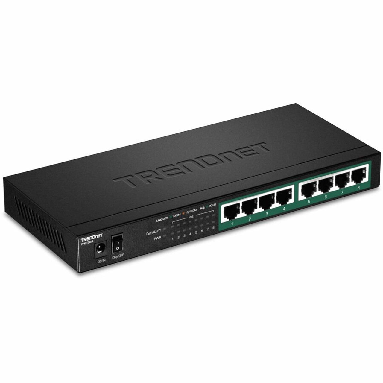 TRENDnet 8-Port Gigabit PoE+ Switch, 120W PoE Power Budget, 16Gbps