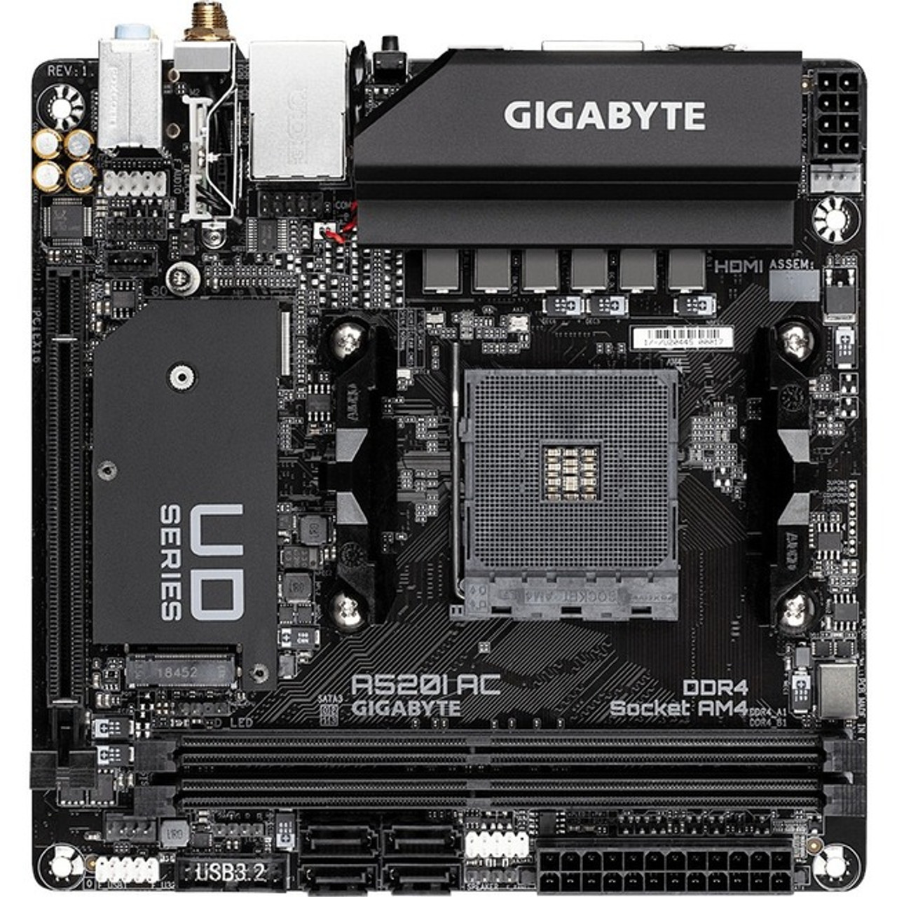 Gigabyte Ultra Durable A520I AC Desktop Motherboard AMD A520 Chipset Socket AM4 Mini ITX