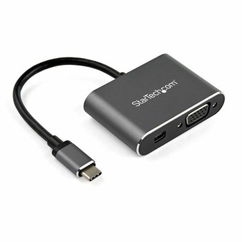 StarTech.com USB C Multiport Video Adapter - USB-C to 4K 60Hz Mini DisplayPort 1.2 (HBR2 HDR) or 1080p VGA Monitor Display Adapter