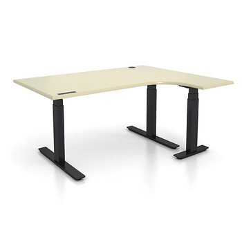 Adjustable Height L-Shaped Ergonomic Executive Office Desk - Right 48" x 72" L Shaped - Sit, Stand, Move! 