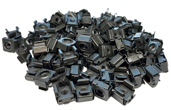 10-32 Black Snap-On Cage Nuts - 100 Pack USA Made