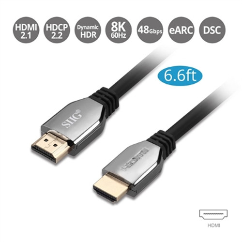 20in (50cm) HDMI 2.1 Cable 8K - Certified Ultra High Speed HDMI Cable  48Gbps - 8K 60Hz/4K 120Hz HDR10+ eARC - Ultra HD 8K HDMI Cord 