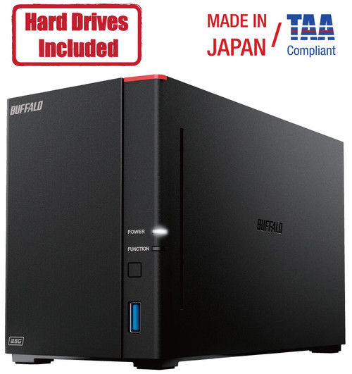 Buffalo LinkStation 720D 8TB Hard Drives Included (2 x 4TB, 2 Bay)