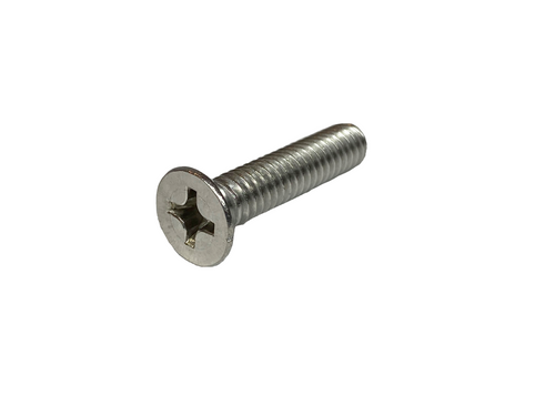 Fabory 1/4"-20 Machine Screw, Flat, Phillips, 18-8 (304) Stainless Steel, Plain, 1 1/4 in Length