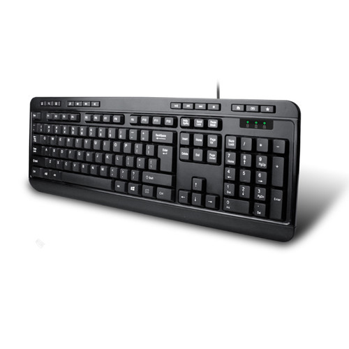 Adesso AKB-132 - Spill-Resistant Multimedia Desktop Keyboard (PS/2)