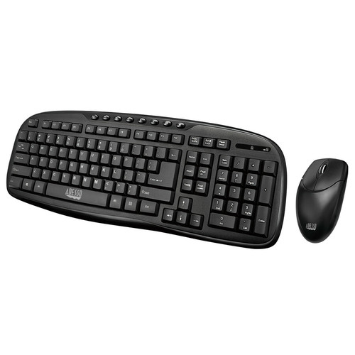 Adesso WKB-1330CB - 2.4 GHz Wireless Desktop Keyboard and Mouse Combo