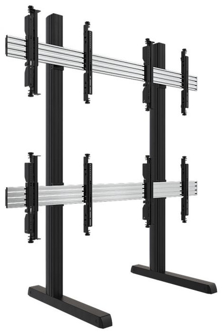 2 x 2 Freestanding Floor Mount (68.9” Rails, 70.87” Posts) - Max Load Per Display: 110lb