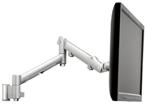 Spring-Assisted Single Display Wall Mount - Black (Shown in Silver)