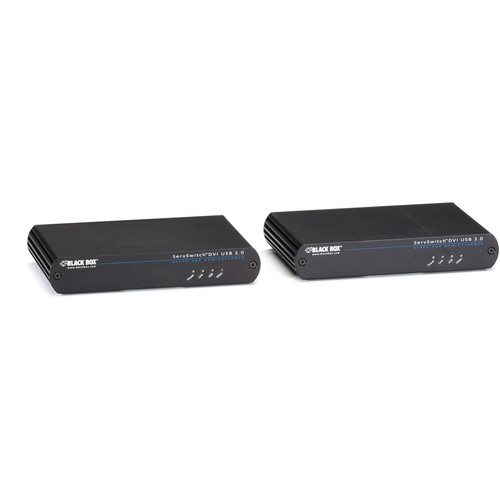 Black Box KVM Extender - DVI-D, USB 2.0, Single-Access, CATx