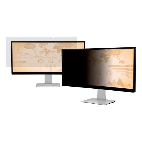 3M Privacy Filter for 49in Full Screen Monitor, 32:9, PF490W3E Black, Matte