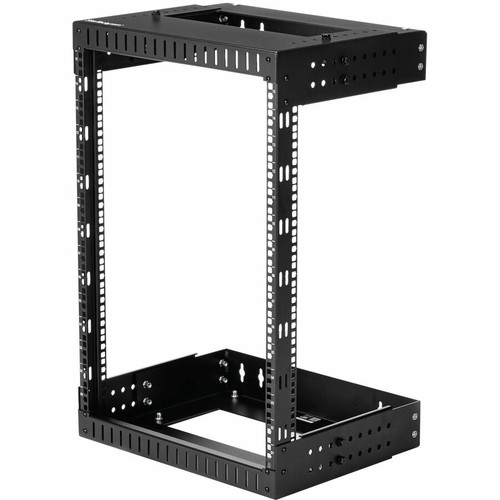 StarTech.com 2-Post 15U Heavy-Duty Wall Mount Network Rack, 19" Open Frame Server Rack with Adjustable Depth, Data Rack for IT Equipment - Mfr #: RK15WALLOA