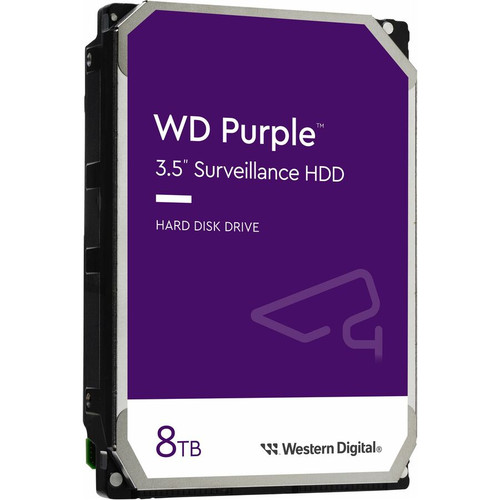 WD Purple WD85PURZ 8 TB Hard Drive - 3.5" Internal - SATA (SATA/600) - Conventional Magnetic Recording (CMR) Method