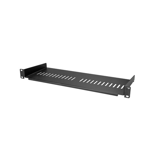 StarTech.com 1U Vented Server Rack Cabinet Shelf - Fixed 7in Deep Cantilever Rackmount Tray for 19" Data/AV/Network Enclosure w/Cage Nuts