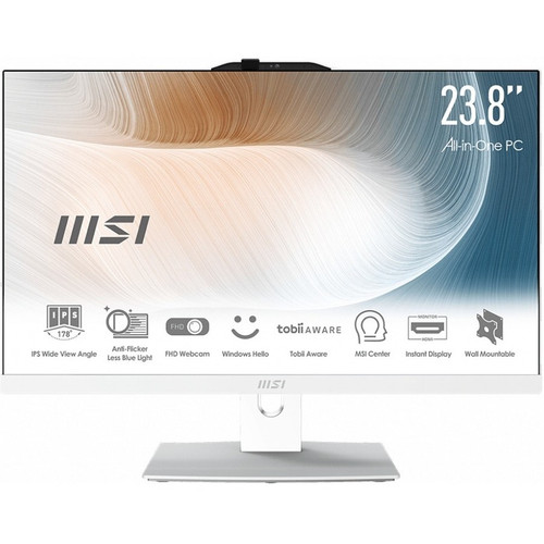 MSI Modern AM242TP 12M-055US All-in-One Computer - Intel Core i7 12th Gen i7-1260P - 16 GB RAM DDR4 SDRAM - 512 GB M.2 SSD - 23.8" Full HD 1920 x 1080 Touchscreen Display - Desktop