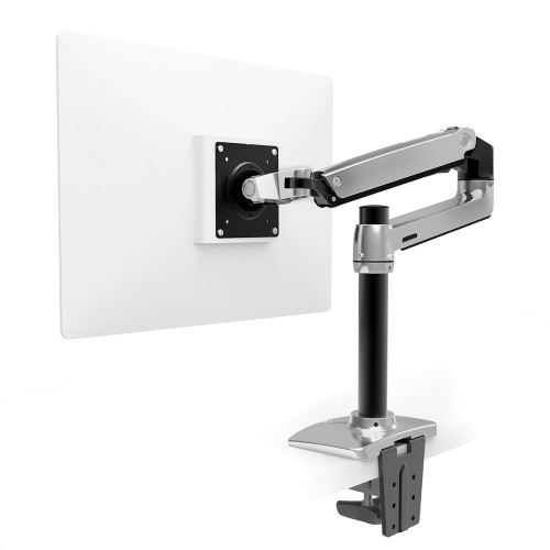 Ergotron LX Desk Monitor Arm, Tall Pole - Polished Aluminum