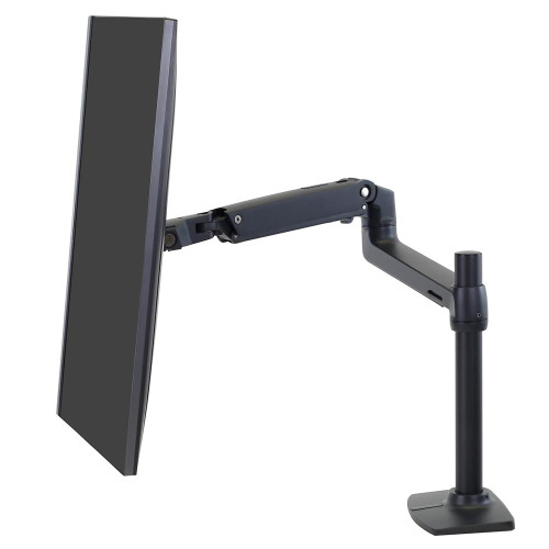 Ergotron LX Desk Monitor Arm, Tall Pole - Matte Black