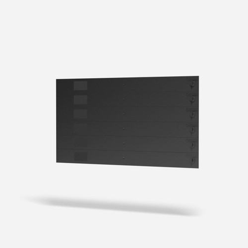 EziBlank 19" Universal 6RU Modular Blanking Panel - Black - 10 Pack