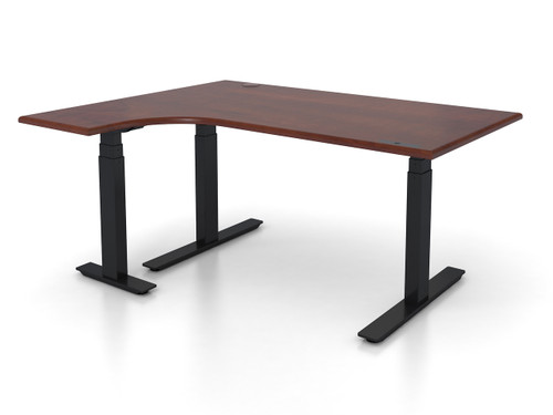 Adjustable Height L-Shaped Ergonomic Executive Office Desk - Left 48" x 72" L Shaped - Sit, Stand, Move! 