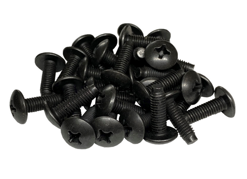 USA Made M6 Pilot Point Rack Screws - 25 Pack w/ Washers 
