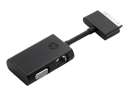 HP Dock Connector to Ethernet & VGA Adapter 