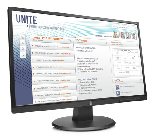 HP V244a 23.8 inch 1-VGA, 1-DVI-D, 1-HDMI, Audio 1920x1080 Speakers Monitor