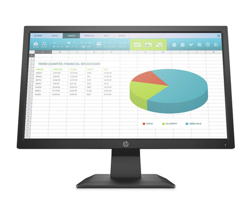 HP P204 19.5" HD+ LED LCD Monitor - 16:9 - In-plane Switching (IPS) Technology - 1600 x 900