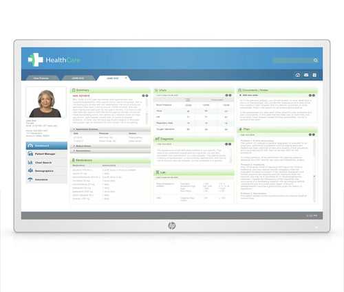 HP HC271 27" WQHD LED LCD Monitor - 16:9 - White - 2560 x 1440 - 350 Nit Typical - 12 ms GTG - HDMI - VGA - DisplayPort