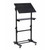 Mount-It! Mobile Lectern Stand Up Desk - Black