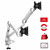 SIIG MTPRO Desk Mount Dual Gas Spring Monitor Arm - up to 32" Display - Max. Load 19.8 lbs - VESA 75 & 100mm