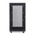 22U LINIER Server Cabinet - Glass/Vented Doors - 36" Depth -  Black Powder Coated Finish 