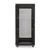 27U LINIER Server Cabinet - Glass/Vented Doors - 36" Depth Includes one locking tempered glass door
