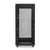 27U LINIER Server Cabinet - Glass Doors - 24" Depth with Removable Cable Access Panels