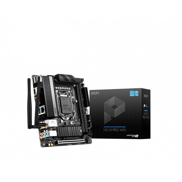 MSI H510I PRO WIFI Desktop Motherboard - Intel H510 Chipset - Socket LGA-1200 - Mini ITX