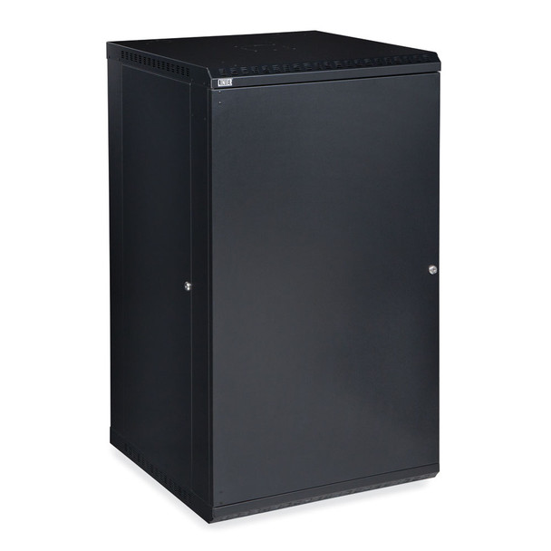22U LINIER Fixed Wall Mount Cabinet with one locking solid door