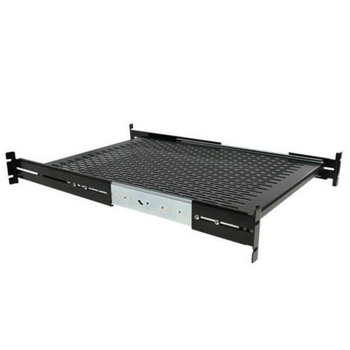 StarTech.com 2U Adjustable Mounting Depth Vented Sliding Rack Shelf