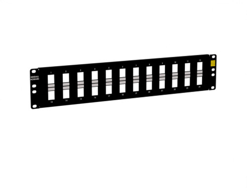 2U 24-Port Blank Keystone Patch Panel | USA Made