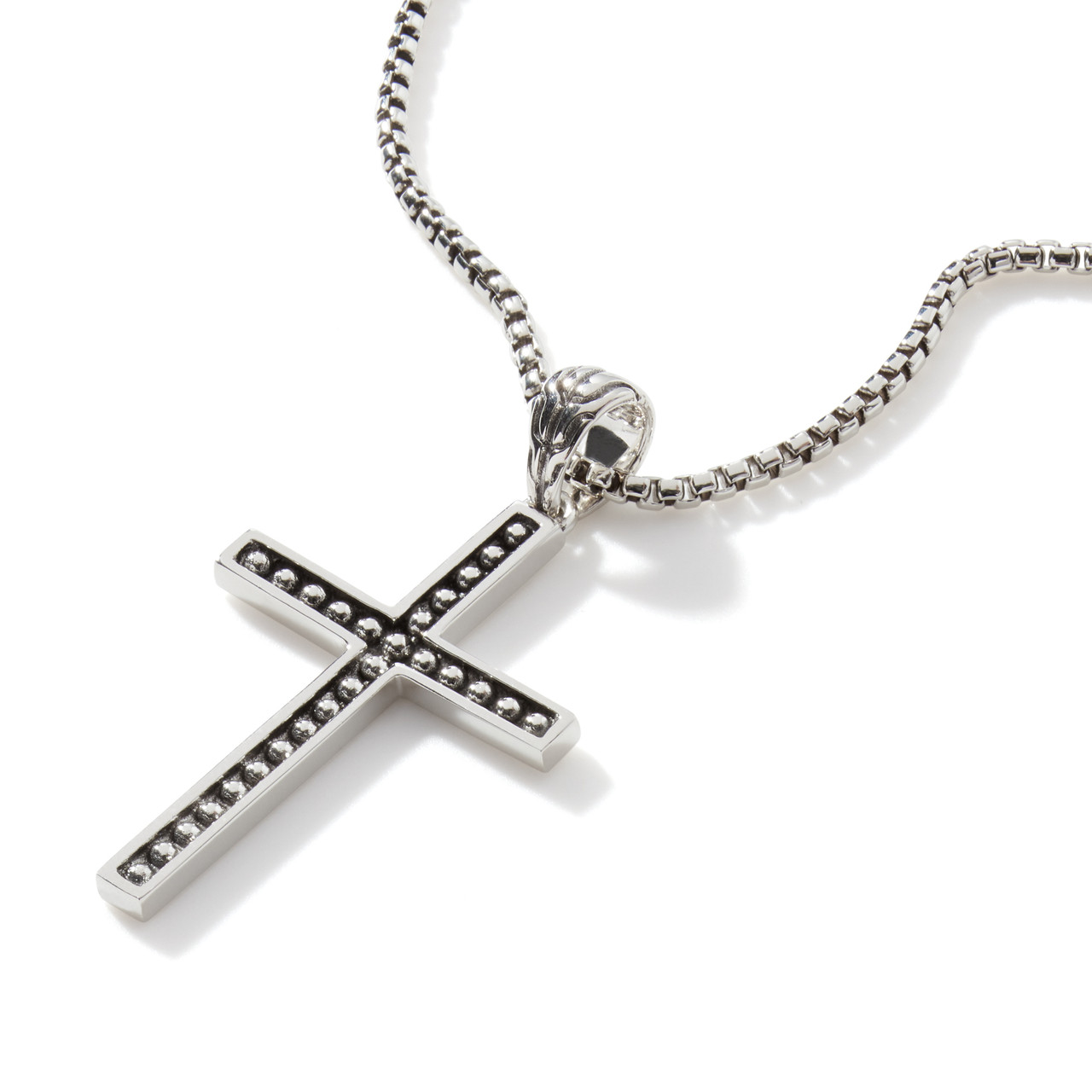 JOHN HARDY JAWAN CROSS PENDANT 925 NB999653X20 WITH 20 INCH BOX