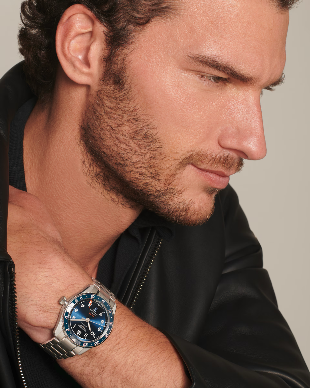 Longines Spirit Zulu Time Sunray Blue Dial With Ceramic Bezel