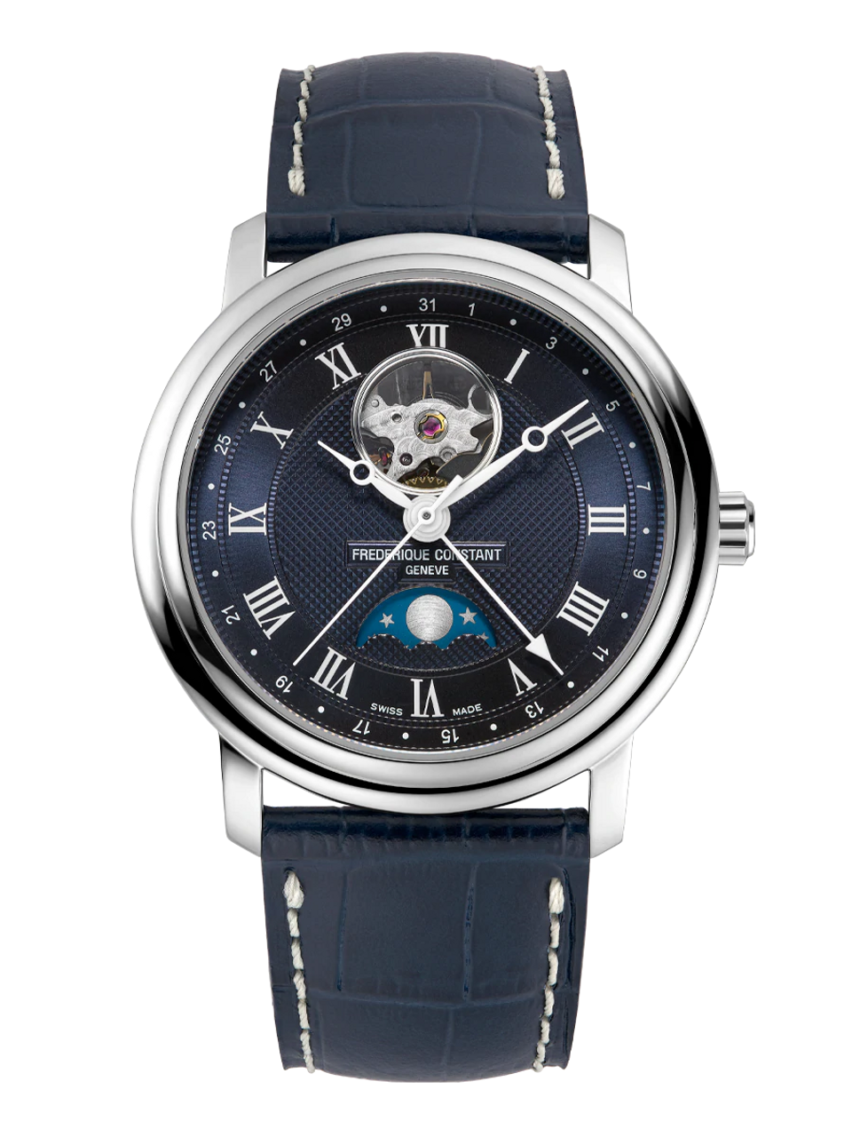 Frederique Constant Classics Heart Beat Moonphase Blue Dial