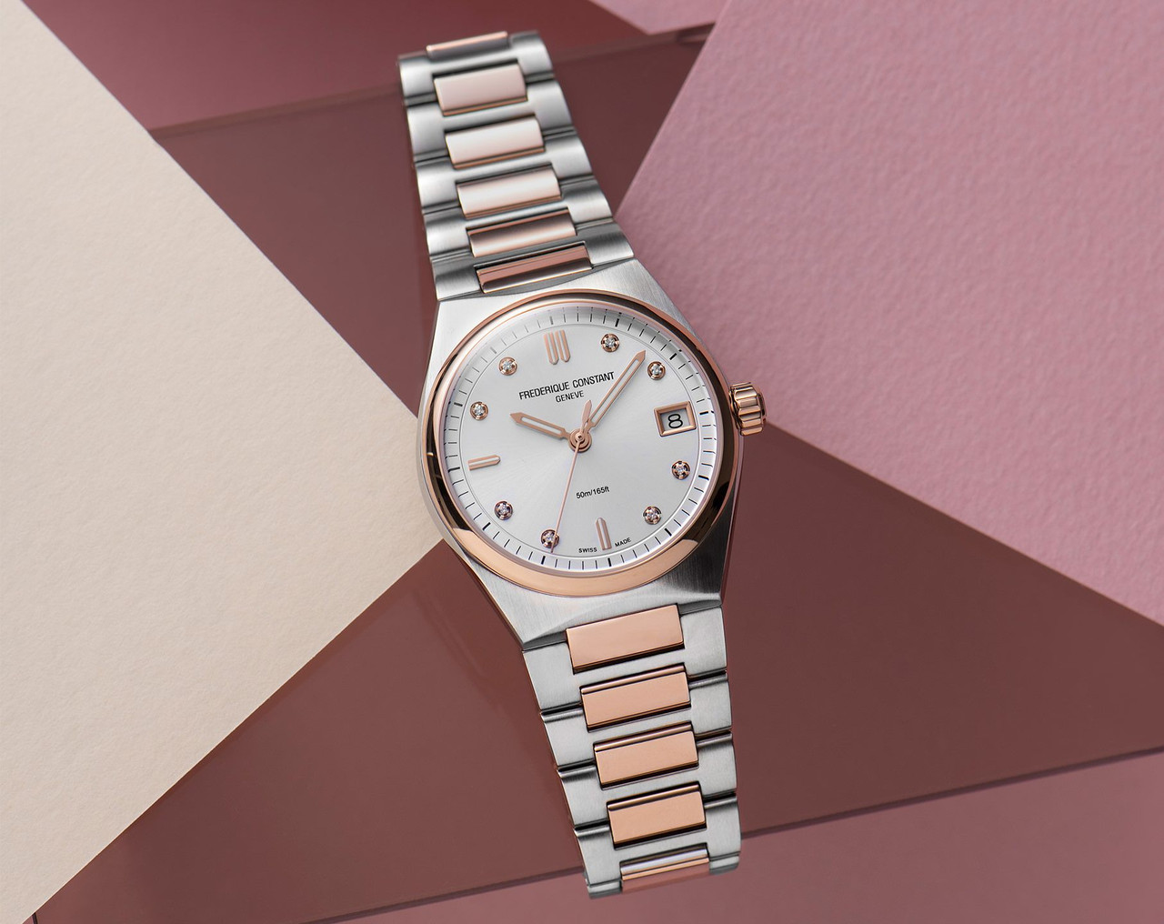 Frederique Constant Geneva HSW Quartz White and Rose Gold Watch Frederique Constant Highlife Quartz Watch | FC-240MPWD2NHD2B-SS main image 2